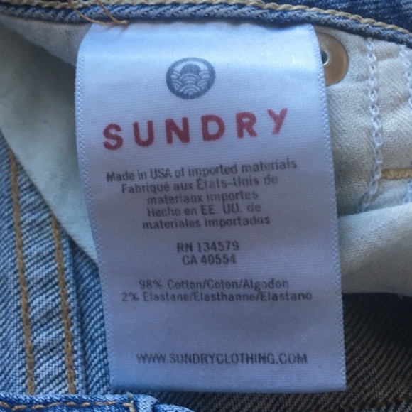 Sundry Light Wash Distressed Skinny Jeans - Picture 3 of 7